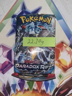 22.70g Extremely HEAVY - Pokemon TCG S&V Paradox Rift Booster Pack Sealed - Image 2