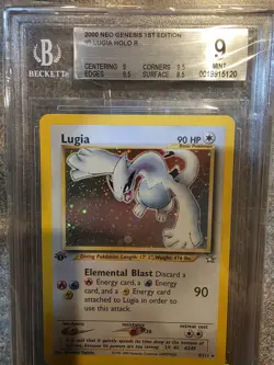 Pokemon Neo Genesis Lugia 1st Edition #9 BGS 9 Mint First Edition - Image 1
