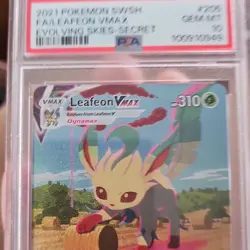 Pokemon Leafeon VMAX 205/203 Evolving Skies Secret Rare Alt Art Holo PSA 10 - Image 1