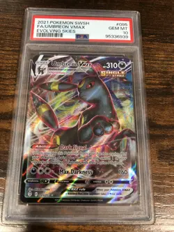2021 Pokemon S & S Evolving Skies FA Umbreon VMAX 095 PSA 10 GEM MINT - Image 1