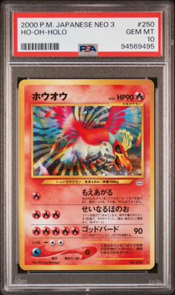 Pokemon Ho-Oh Neo 3 Japanese Holo Rare #250 PSA 10 Gem Mint - Image 1