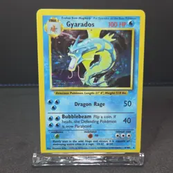 Pokemon Gyarados 6/102 Base Set Holo Rare Wizards of the Coast 1999 Vintage - Image 1