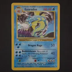 Pokemon Gyarados 6/102 Base Set Holo Rare Wizards of the Coast 1999 Vintage - Image 3