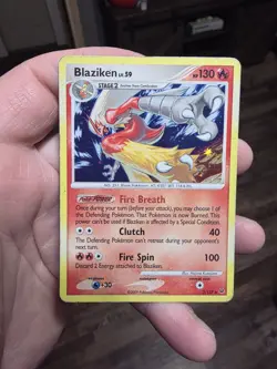 Blaziken ⭐ 3/127 Holo Rare Platinum 2009 Pokemon HP-DMG - Image 1