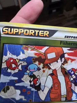 2010 Pokemon TCG SUPPORTER Fisherman Trainer 92/123 Reverse Holo LP-MP - Image 3