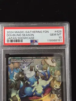 2024 Magic The Gathering FDN Doubling Season Japan Showcase #428 Psa 10 - Image 2