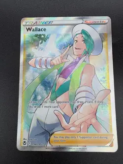 Wallace 194/195 Full Art Ultra Rare Sword & Shield: Silver Tempest Pokemon NM - Image 1