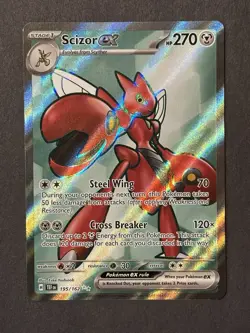 Pokemon TCG Scizor ex 195/162 SV05: Temporal Forces Holo - Image 1