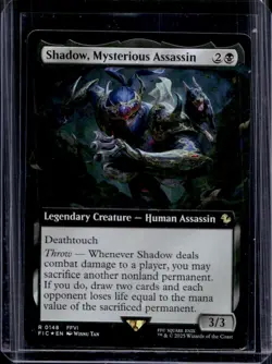 2025 Magic Final Fantasy Shadow Mysterious Assassin EA Commander Foil Rare #148 - Image 1