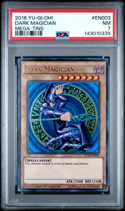 2016 YU-GI-OH! MEGA-TINS #EN003 DARK MAGICIAN PSA 7 - Image 1