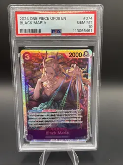 2024 One Piece OP08 EN Black Maria SR PSA 10 - Image 1