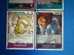 Sanji One Piece TCG 4-card lot OP11 Super Rare+OP12 Leader+more - ships PWE - Image 4
