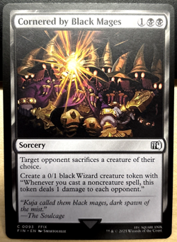 MTG Final Fantasy 0093 Cornered by Black Mages Sorcery COMMON - Image 1