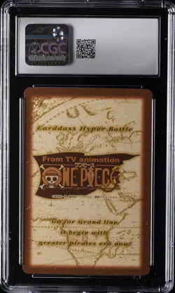 1999 CARDDASS HYPER BATTLE JAPANESE ONE PIECE FIRST STA FOIL #C14 SHANKS CGC 8 - Image 2