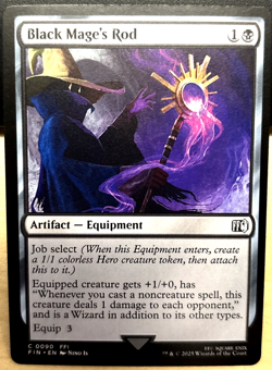 MTG Final Fantasy 0090 Black Mage's Rod Artifact Equipment COMMON - Image 1