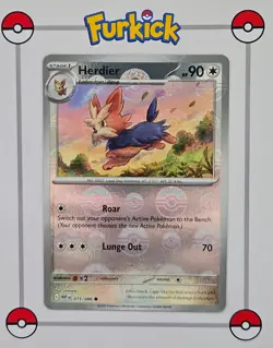 Herdier 075/086 Pokeball | White Flare | WHT | Pokemon Card | NM - Image 1