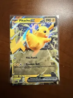 Pokemon TCG Sv02: Paldea Evolved Pikachu EX Holo Double Rare Card 063/193 - Image 1