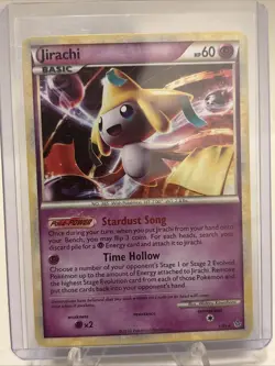 MP (old card) Jirachi Holo Rare 1/95 HGSS Unleashed Pokemon - Image 1
