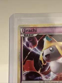 MP (old card) Jirachi Holo Rare 1/95 HGSS Unleashed Pokemon - Image 2