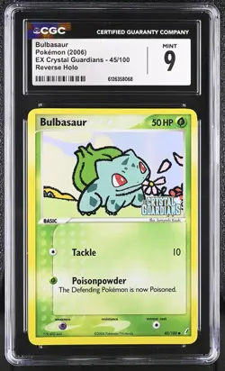 CGC 9 Bulbasaur EX Crystal Guardians 45/100 Reverse Holo STAMPED Pokemon Card - Image 1