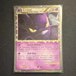 Pokemon Crobat Prime Unleashed Rare Holo Card 84/95 Poison Flying English 2010 - Image 1