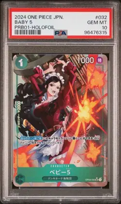 2024 ONE PIECE JPN PRB01 ONE PIECE CARD THE BEST- #032 BABY 5 PSA 10 (JH - Image 1