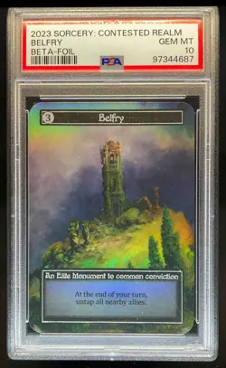 2023 Sorcery Contested Realm Beta Belfry Foil PSA 10 - Image 1