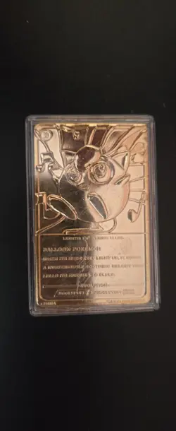 Jigglypuff Pokemon 23K Gold Plated Trading Card 1999 Burger King Limited Edition - Image 2