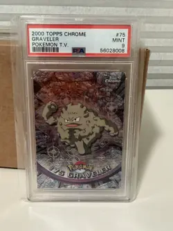 PSA 9 Graveler Chrome #75 Pokemon TV Topps 2000 Pokemon Card - Image 1