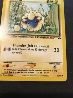 Mareep 58/75 Neo Discovery Basic Pokemon Card - Image 5