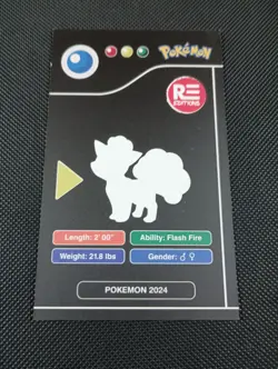 2024 POKEMON POKEDEX BLACK Edition Card #037 Vulpix Peru US Seller - Image 2