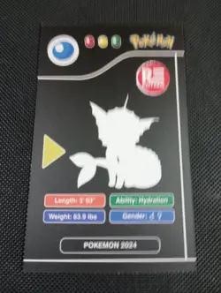 2024 POKEMON POKEDEX BLACK Edition Card #134 Vaporeon Peru US Seller - Image 2