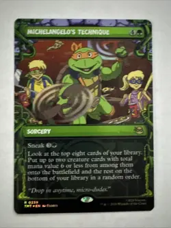 2x Michelangelo's Technique (Showcase Foil) Teenage Mutant Ninja Turtles TMT Mtg - Image 2