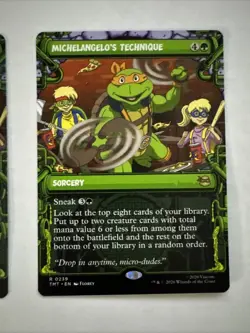 2x Michelangelo's Technique (Showcase Foil) Teenage Mutant Ninja Turtles TMT Mtg - Image 3