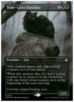 Foundations #321 Nine-Lives Familiar (Borderless) Foil - Image 1