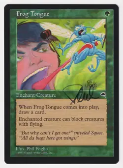 Signed Frog Tongue Proof NM Tempest Artist Phil Foglio 1997 WOTC MTG Magic AP! - Image 1