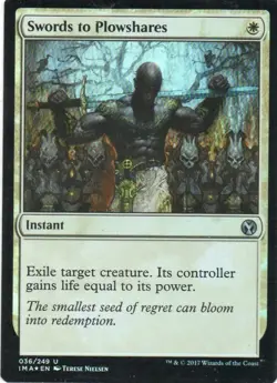 MTG: Iconic Masters: Foil Swords to Plowshares: Lightly Played Condition - Image 1