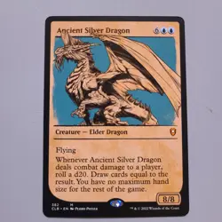 Ancient Silver Dragon Commander Legends Battle for Baldur's Gate Magic Gathering - Image 1