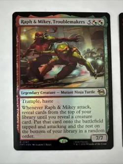 2x Raph & Mikey, Troublemakers (Foil + Regular) Teenage Mutant Ninja Turtles - Image 2
