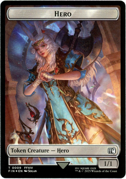 Hero (0009) / Elemental Double-Sided Token (Foil) - Final Fantasy - MTG - Image 1