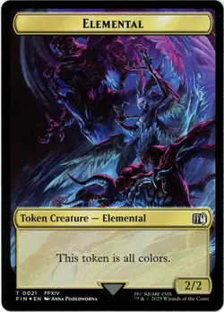 Hero (0009) / Elemental Double-Sided Token (Foil) - Final Fantasy - MTG - Image 2