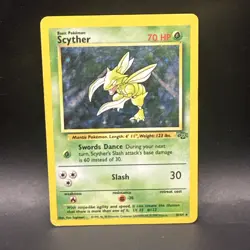 Pokemon TCG Scyther Jungle 10/64 Holo Unlimited Holo Rare - Image 1