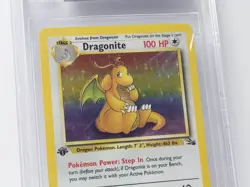 POKEMON FOSSIL 1ST EDITION #4 DRAGONITE HOLO BGS 9 NICE!!!!!! 10 SUBGRADE - Image 4