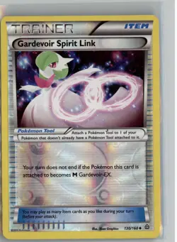 GARDEVOIR SPIRIT LINK 130/160 UC PRIMAL CLASH POKEMON REVERSE HOLO NM - Image 1