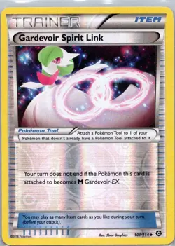 Pokemon TCG Gardevoir Spirit Link 101/114 Steam Siege Rev Holo NM - Image 1