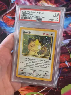 PSA 9 Meowth #10 Game Boy Black Star Promo Pokemon TCG WotC 2000 - Image 1