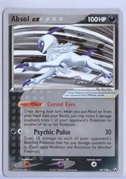 Absol ex - 92/108 - Rare - (Tom Roos) 2007 World Championship - Pokemon - LP - Image 1