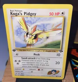 Koga’s Pidgey 80/132 1st Edition Unlimited Rare Gym Heroes Pokemon WOTC 1999 HP - Image 1
