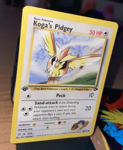 Koga’s Pidgey 80/132 1st Edition Unlimited Rare Gym Heroes Pokemon WOTC 1999 HP - Image 3