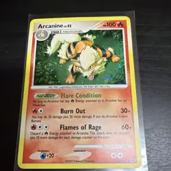 Pokemon TCG Rising Rivals ~ Arcanine lv. 53 Holo Rare 1/100 ~ NM - Image 1